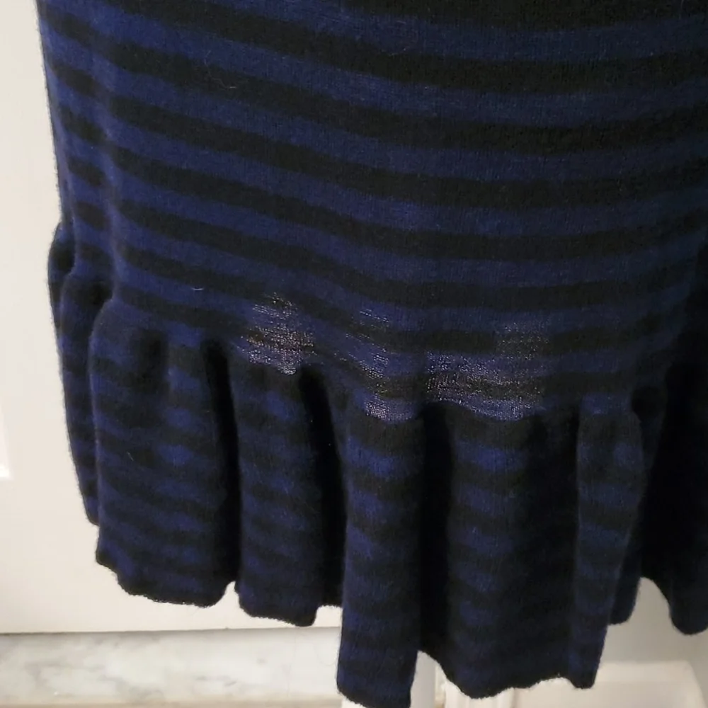 Free People black and blue 100% wool dress sz M